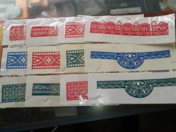 RE-USABLE RUBBER HENNA STENCIL